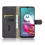 Tinta unita Skin Feel Fibbia magnetica Flip orizzontale Custodia in pelle PU con struttura in vitello con supporto e slot per schede e portafoglio, For Motorola Moto G30 / G10, For Samsung Galaxy A02 / M02