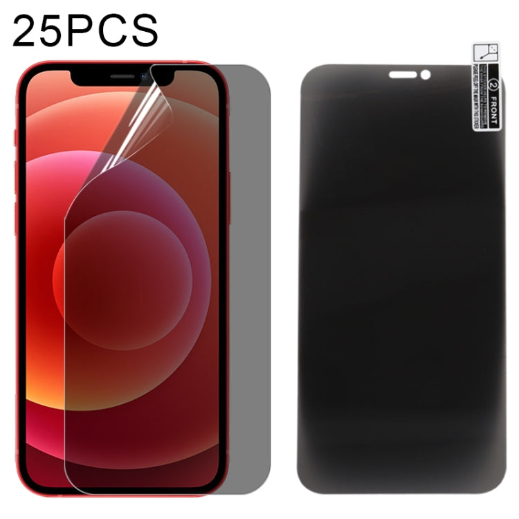 25 PZ 0.1mm 2.5D Full Cover Proteggi schermo anti-spia Pellicola idrogel antideflagrante, For iPhone 12 mini (25 PCS), For iPhone 12 (25 PCS), For iPhone 12 Pro (25 PCS), For iPhone 12 Pro Max (25 PCS)