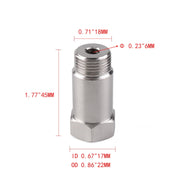 2 PCS Auto 45mm Adattatore sensore di ossigeno Estensione ossigeno Connettore modificato M18x1.5, 45mm
