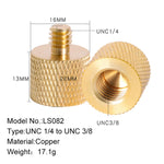 BEXIN LS082 2 viti di conversione da filettatura femmina da 3/8" a maschio da 1/4", LS082