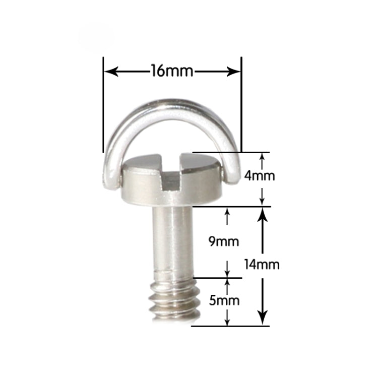 EXIN LS095 2 viti ad anello a D per montaggio su piastra della fotocamera, viti a sgancio rapido da 1/4 di pollice, LS095
