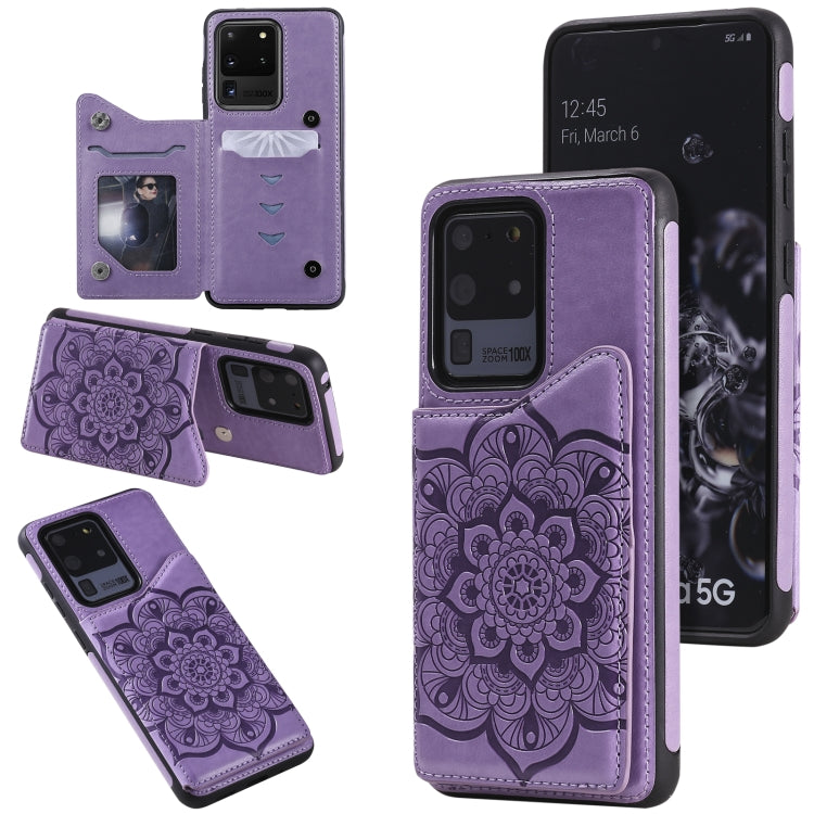 Custodia portafoglio con motivo floreale per Galaxy S20 Ultra