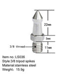 BEXIN LS036 2 viti per piedini in acciaio inossidabile da 3/8 pollici per treppiede SLR, LS036