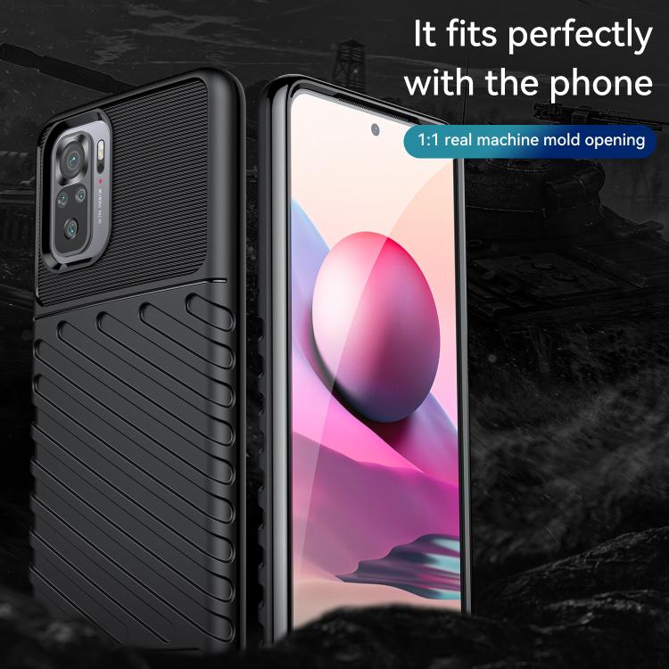 Custodia morbida protettiva in TPU antiurto Thunderbolt, For Xiaomi Redmi Note 10, For Xiaomi Redmi Note 10 Pro, For Xiaomi Mi 10S