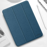 Mutural YASHI Series TPU + PU Pattern Texture Custodia orizzontale in pelle Flip con supporto a tre pieghe e slot per penna e funzione Wake-up/Sleep, For iPad Pro 11 (2021), For iPad Pro 12.9 2022 / 2021