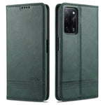 AZNS Custodia in pelle a vibrazione orizzontale con struttura in vitello magnetico con slot per carte, supporto e portafoglio, For Oppo A55 5G, For Honor V40 5G