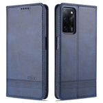 AZNS Custodia in pelle a vibrazione orizzontale con struttura in vitello magnetico con slot per carte, supporto e portafoglio, For Oppo A55 5G, For Honor V40 5G