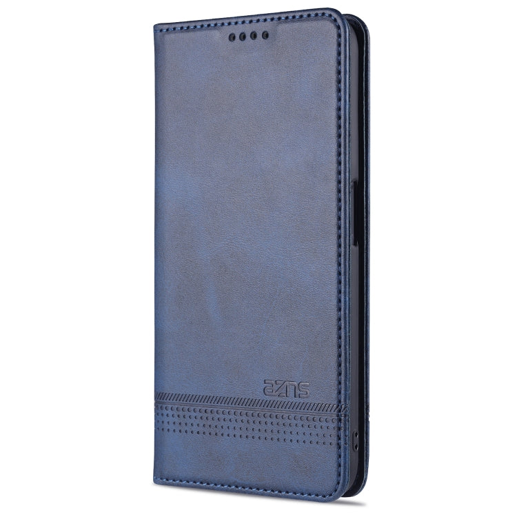 AZNS Custodia in pelle a vibrazione orizzontale con struttura in vitello magnetico con slot per carte, supporto e portafoglio, For Oppo A55 5G, For Honor V40 5G