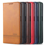 AZNS Custodia in pelle a vibrazione orizzontale con struttura in vitello magnetico con slot per carte, supporto e portafoglio, For Oppo A55 5G, For Honor V40 5G
