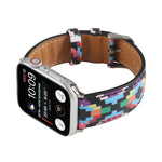 Cinturino in pelle stampata stile etnico in marmo per Apple Watch Series 6 & SE &, 5 & 4 44mm / 3 & 2 & 1 42mm, 5 & 4 40mm / 3 & 2 & 1 38mm
