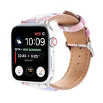 Cinturino in pelle stampata stile etnico in marmo per Apple Watch Series 6 & SE &, 5 & 4 44mm / 3 & 2 & 1 42mm, 5 & 4 40mm / 3 & 2 & 1 38mm