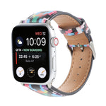 Cinturino in pelle stampata stile etnico in marmo per Apple Watch Series 6 & SE &, 5 & 4 44mm / 3 & 2 & 1 42mm, 5 & 4 40mm / 3 & 2 & 1 38mm