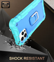 Custodia protettiva antiurto a 3 strati in PC + gomma con supporto rotante, For iPhone 12 Pro Max