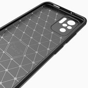 Custodia in TPU in fibra di carbonio con trama spazzolata, For Xiaomi Redmi Note 10 4G