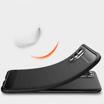 Custodia in TPU in fibra di carbonio con trama spazzolata, For Xiaomi Redmi Note 10 4G