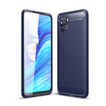 Custodia in TPU in fibra di carbonio con trama spazzolata, For Xiaomi Redmi Note 10 4G
