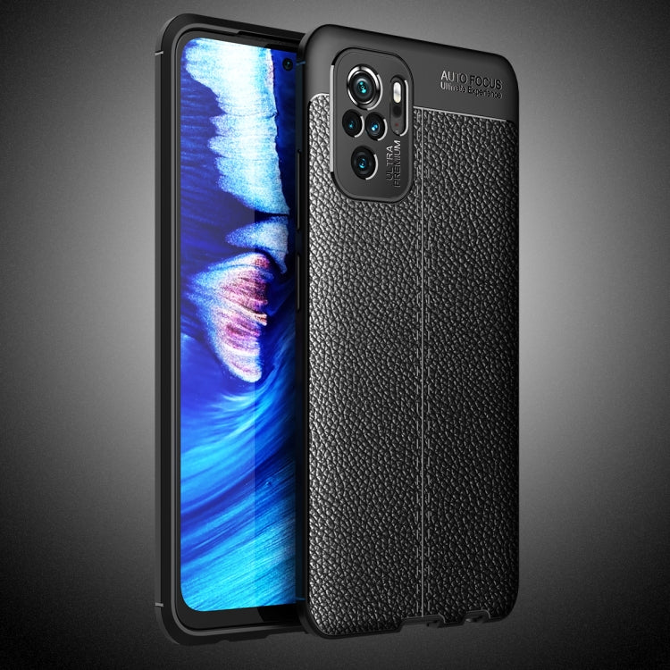 Custodia antiurto in TPU con texture Litchi, For Xiaomi Redmi Note 10 4G / Note 10S, For Xiaomi Mi 10S