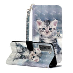 Custodia portafoglio in pelle con supporto per Samsung Galaxy S21