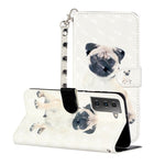 Custodia portafoglio in pelle con supporto per Samsung Galaxy S21