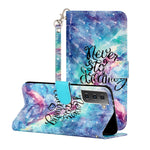 Custodia portafoglio in pelle con supporto per Samsung Galaxy S21