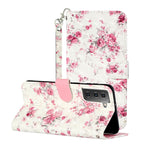 Custodia portafoglio in pelle con supporto per Samsung Galaxy S21