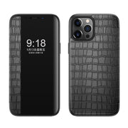 Custodia in pelle a vibrazione orizzontale con finestra di visualizzazione della trama del coccodrillo, For iPhone 12 mini, For iPhone 12 / 12 Pro, For iPhone 12 Pro Max