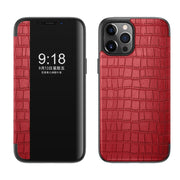 Custodia in pelle a vibrazione orizzontale con finestra di visualizzazione della trama del coccodrillo, For iPhone 12 mini, For iPhone 12 / 12 Pro, For iPhone 12 Pro Max