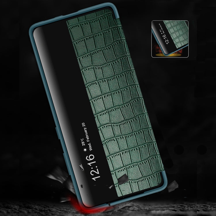 Custodia in pelle con finestra effetto coccodrillo per Samsung Ga
