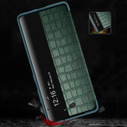 Custodia in pelle a vibrazione orizzontale con finestra di visualizzazione della trama del coccodrillo, For Samsung Galaxy S21 5G, For Samsung Galaxy S21+ 5G, For Samsung Galaxy S21 Ultra 5G