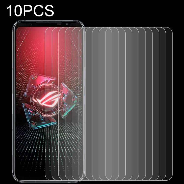 10 pellicole in vetro temperato da 0,26 mm 9H 2,5D, For Asus ROG Phone 5 / 5 Pro / 5 Ultimate (10 PCS), For Google Pixel 4a 5G (10 PCS), For Google Pixel 4a (10 PCS)
