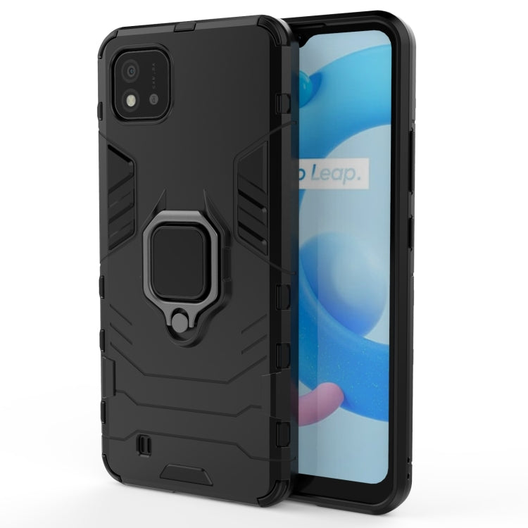 Custodia protettiva antiurto per PC + TPU con supporto per anello magnetico, For OPPO Realme C20