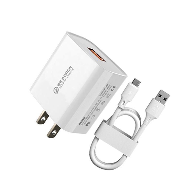 Caricabatterie rapido 18W con cavo USB a 8 pin bianco