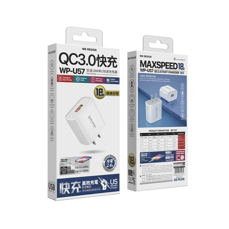 Caricabatterie rapido 18W con cavo USB a 8 pin bianco