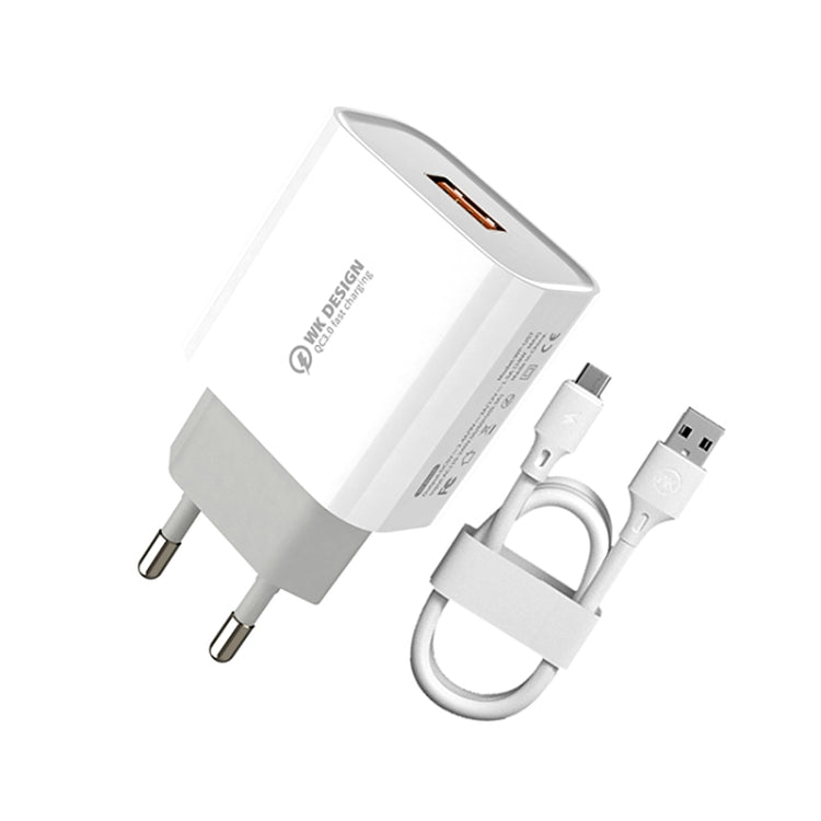 Caricabatterie rapido 18W con cavo USB a 8 pin bianco