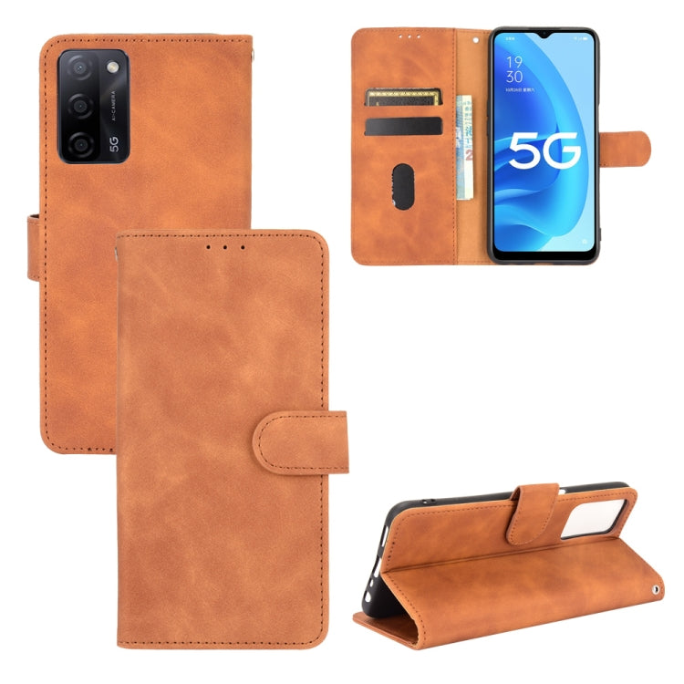 Tinta unita Skin Feel Fibbia magnetica Flip orizzontale Custodia in pelle PU con struttura in vitello con supporto e slot per schede e portafoglio, For OPPO A55 5G, For OPPO Reno5 Pro+, For OPPO Find X3 Neo