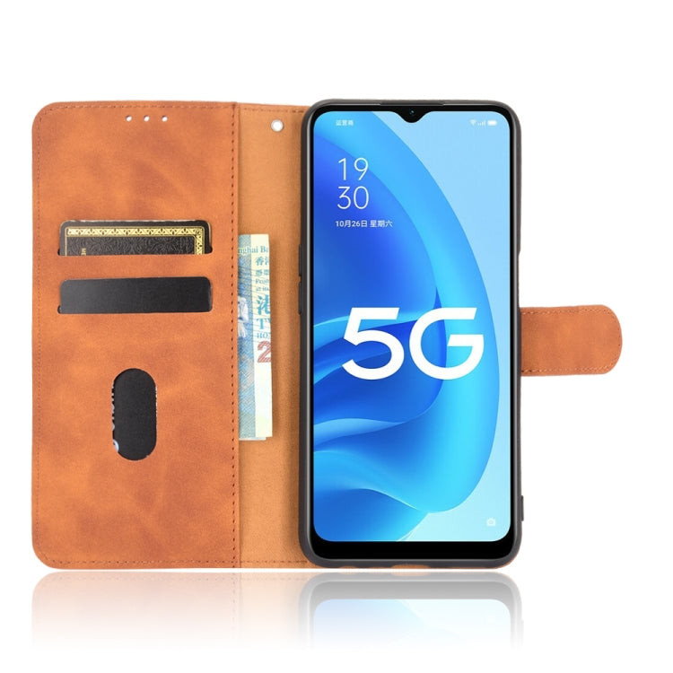 Tinta unita Skin Feel Fibbia magnetica Flip orizzontale Custodia in pelle PU con struttura in vitello con supporto e slot per schede e portafoglio, For OPPO A55 5G, For OPPO Reno5 Pro+, For OPPO Find X3 Neo