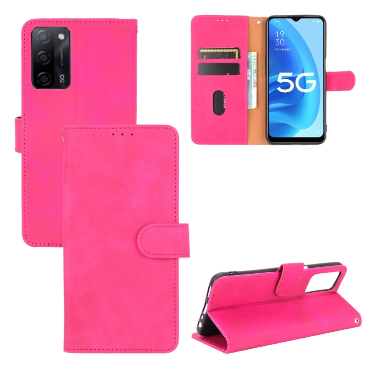 Tinta unita Skin Feel Fibbia magnetica Flip orizzontale Custodia in pelle PU con struttura in vitello con supporto e slot per schede e portafoglio, For OPPO A55 5G, For OPPO Reno5 Pro+, For OPPO Find X3 Neo