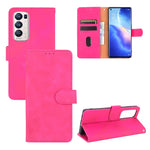 Tinta unita Skin Feel Fibbia magnetica Flip orizzontale Custodia in pelle PU con struttura in vitello con supporto e slot per schede e portafoglio, For OPPO A55 5G, For OPPO Reno5 Pro+, For OPPO Find X3 Neo