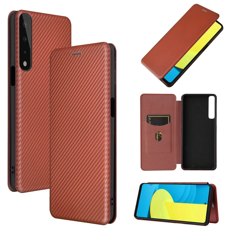 Struttura in fibra di carbonio Flip orizzontale magnetico Custodia in pelle TPU + PC + PU con slot per schede, For LG Stylo 7, For OPPO Realme V11 5G, For OPPO Reno5 Pro+, For OPPO Find X3 Neo, For Cubot C30, For OnePlus 9 Pro