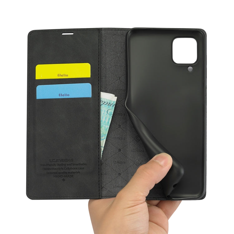 Custodia portafoglio in pelle PU e TPU per Samsung Galaxy A12