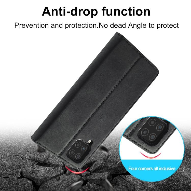 Custodia portafoglio in pelle PU e TPU per Samsung Galaxy A12