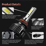 2 PCS DC9-36V / 25W / 6000K / 2500LM IP68 Faro LED per auto impermeabile, F2 880 / 881 / H27, F2 9004 / HB1, F2 9005 / HB3 / H10, F2 9006 / HB4, F2 9007 / HB5, F2 9012, F2 H1, F2 H3, F2 H4 / HB2 / 9003, F2 H7, F2 H8 / H9 / H11, F2 H13