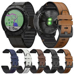 Cinturino di ricambio per cinturino di ricambio in silicone + pelle a sgancio rapido, For Garmin Fenix 6, For Garmin Fenix 6X