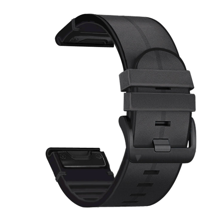 Cinturino di ricambio per cinturino di ricambio in silicone + pelle a sgancio rapido, For Garmin Fenix 6, For Garmin Fenix 6X