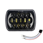 Lampade per fari a LED a forma quadrata per auto da 7 pollici (5X7)/(7X6) H4 DC 9V-30V 30000LM 300W 8LED per Jeep Wrangler, 8LEDs