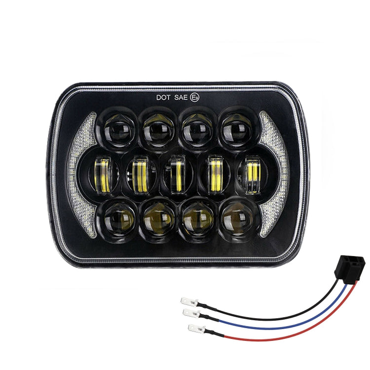 Lampade per fari a LED a forma quadrata per auto da 7 pollici (5X7)/(7X6) H4 DC 9V-30V 30000LM 300W 8LED per Jeep Wrangler, 8LEDs