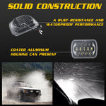 Lampade per fari a LED a forma quadrata per auto da 7 pollici (5X7)/(7X6) H4 DC 9V-30V 30000LM 300W 8LED per Jeep Wrangler, 8LEDs