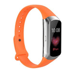 Per Samsung Galaxy Fit SM-R370 Cinturino di ricambio per cinturino in silicone lucido con bottone a chiodo