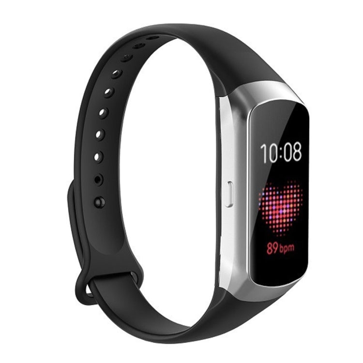 Per Samsung Galaxy Fit SM-R370 Cinturino di ricambio per cinturino in silicone lucido con bottone a chiodo