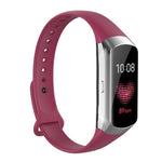 Per Samsung Galaxy Fit SM-R370 Cinturino di ricambio per cinturino in silicone lucido con bottone a chiodo